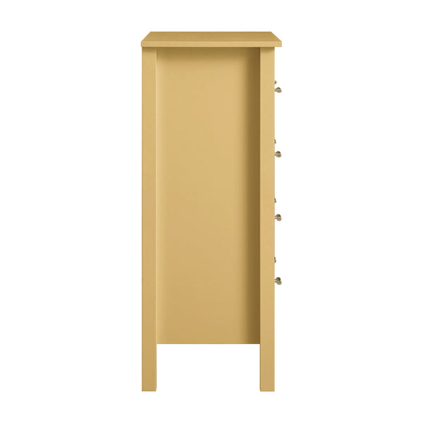 Oakham 4-Drawer Dresser, Rattan Yellow