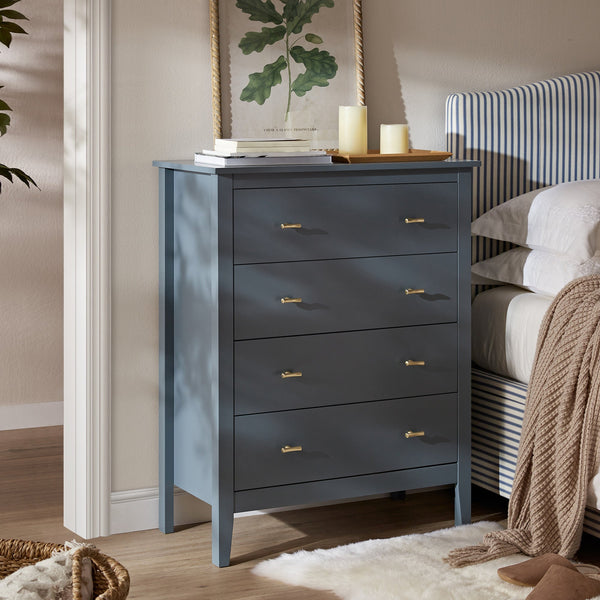 Oakham 4-Drawer Dresser, Stormy Blue