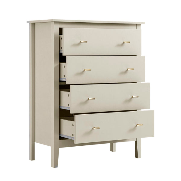 Oakham 4-Drawer Dresser, Shaded White
