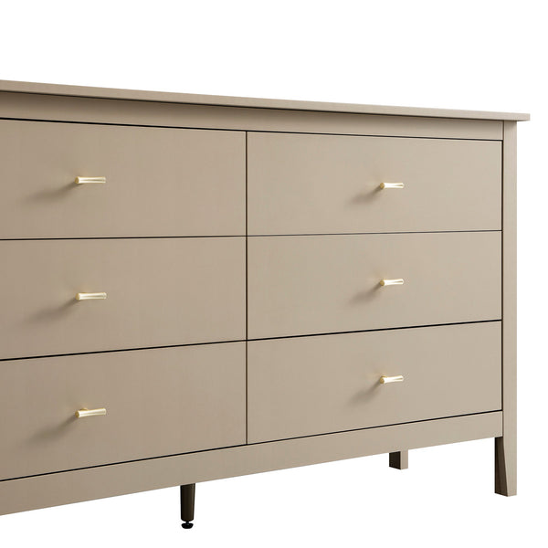 Oakham 6-Drawer Dresser, Deep Greige