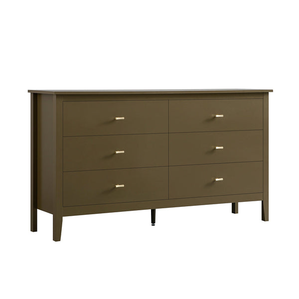Oakham 6-Drawer Dresser, Olive Grove
