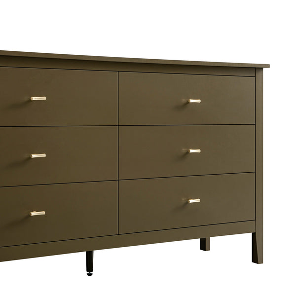 Oakham 6-Drawer Dresser, Olive Grove