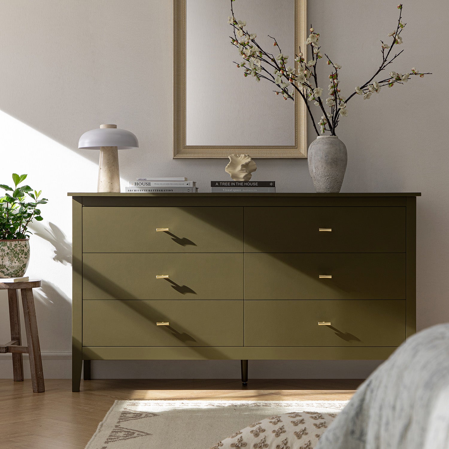 Oakham 6-Drawer Dresser, Olive Grove