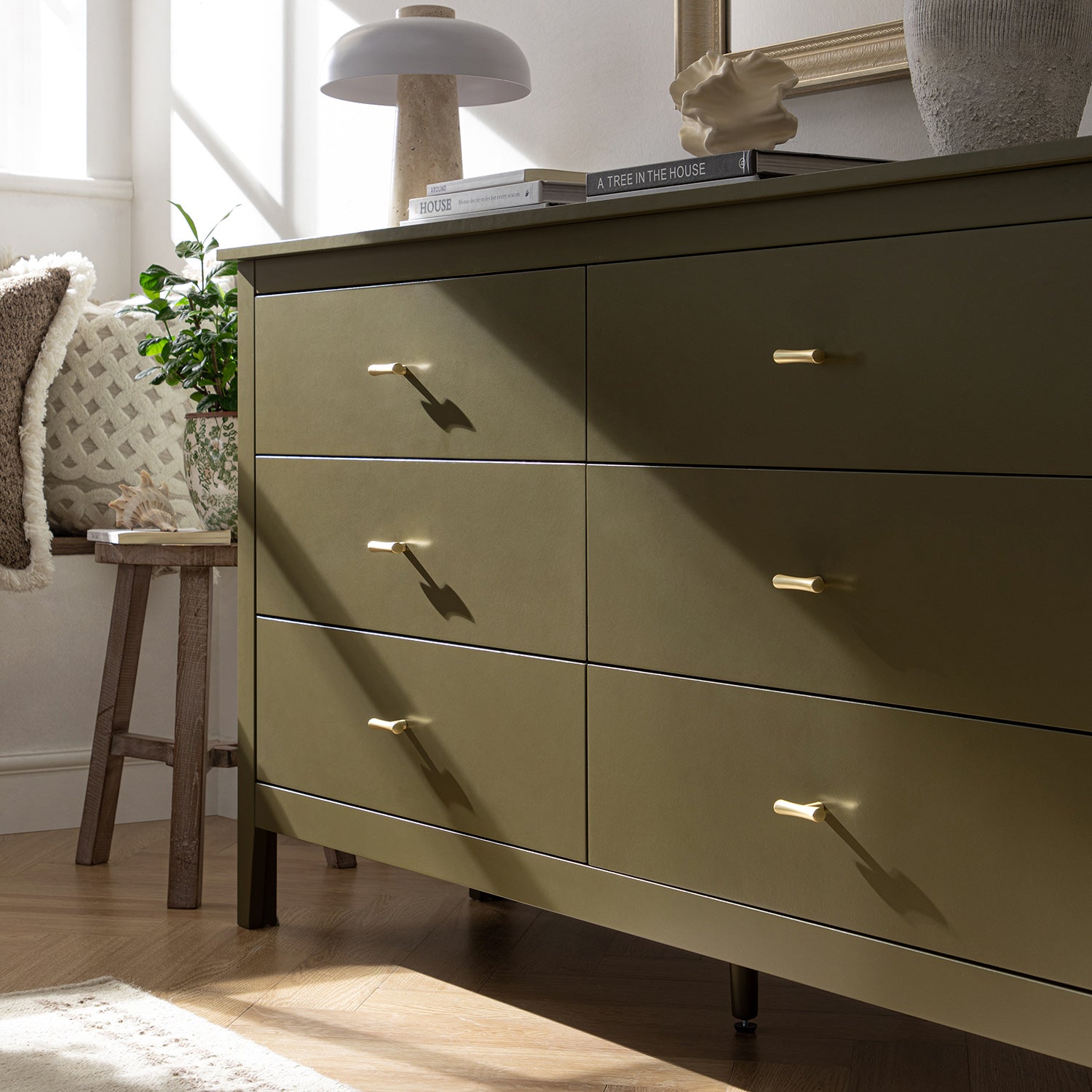 Oakham 6-Drawer Dresser, Olive Grove