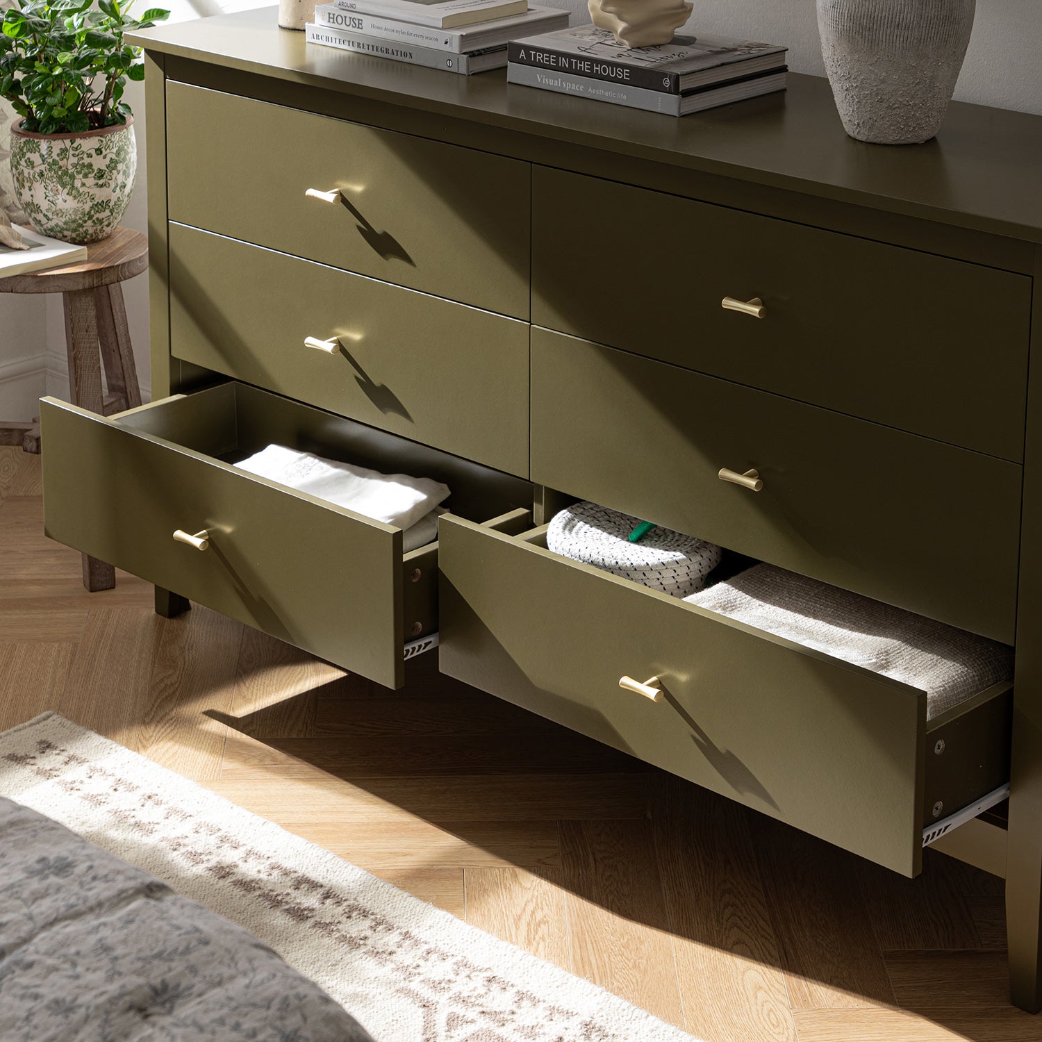Oakham 6-Drawer Dresser, Olive Grove