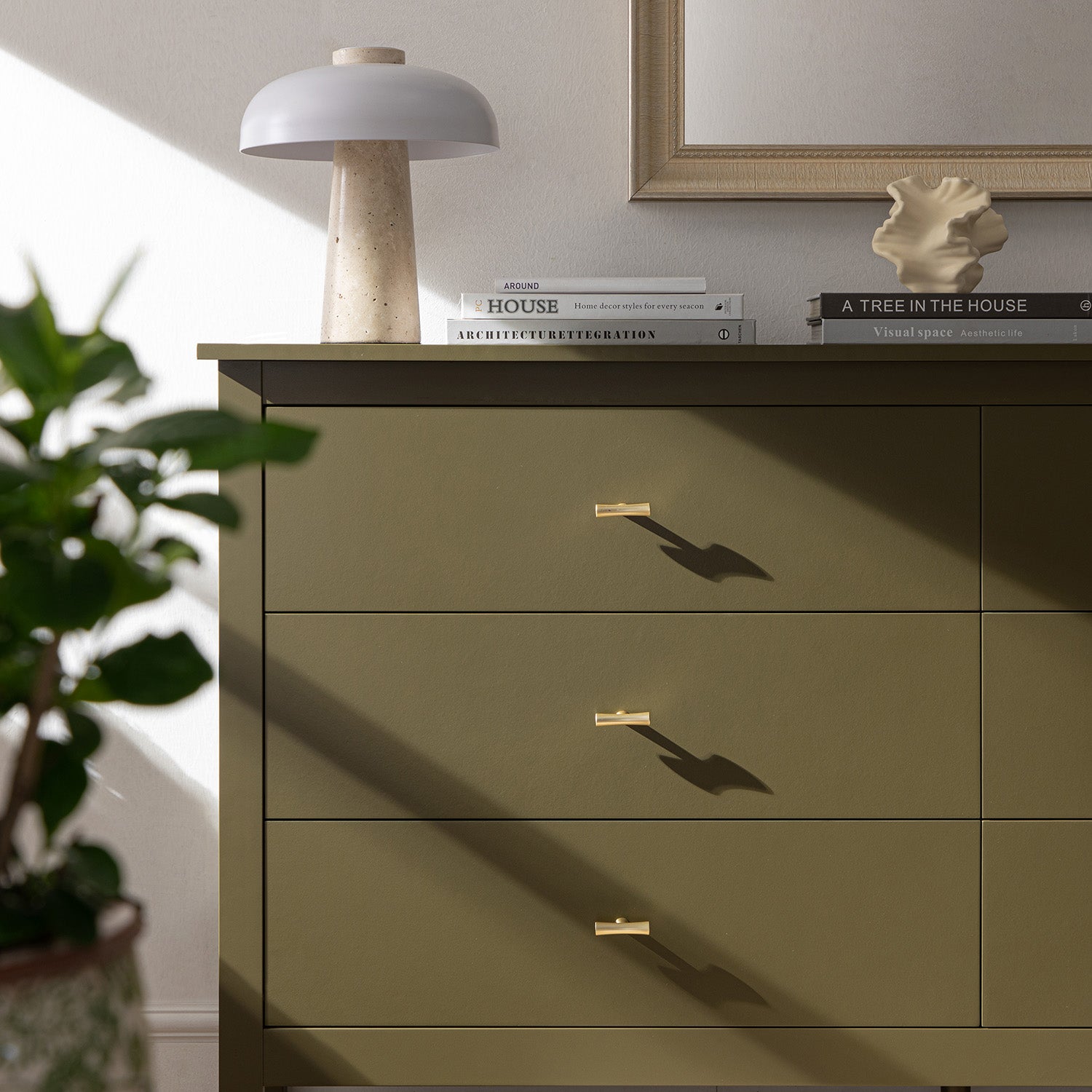 Oakham 6-Drawer Dresser, Olive Grove