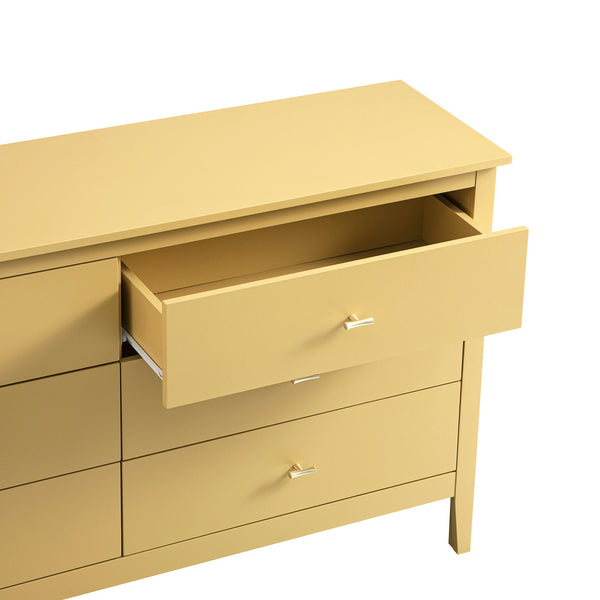 Oakham 6-Drawer Dresser, Rattan Yellow