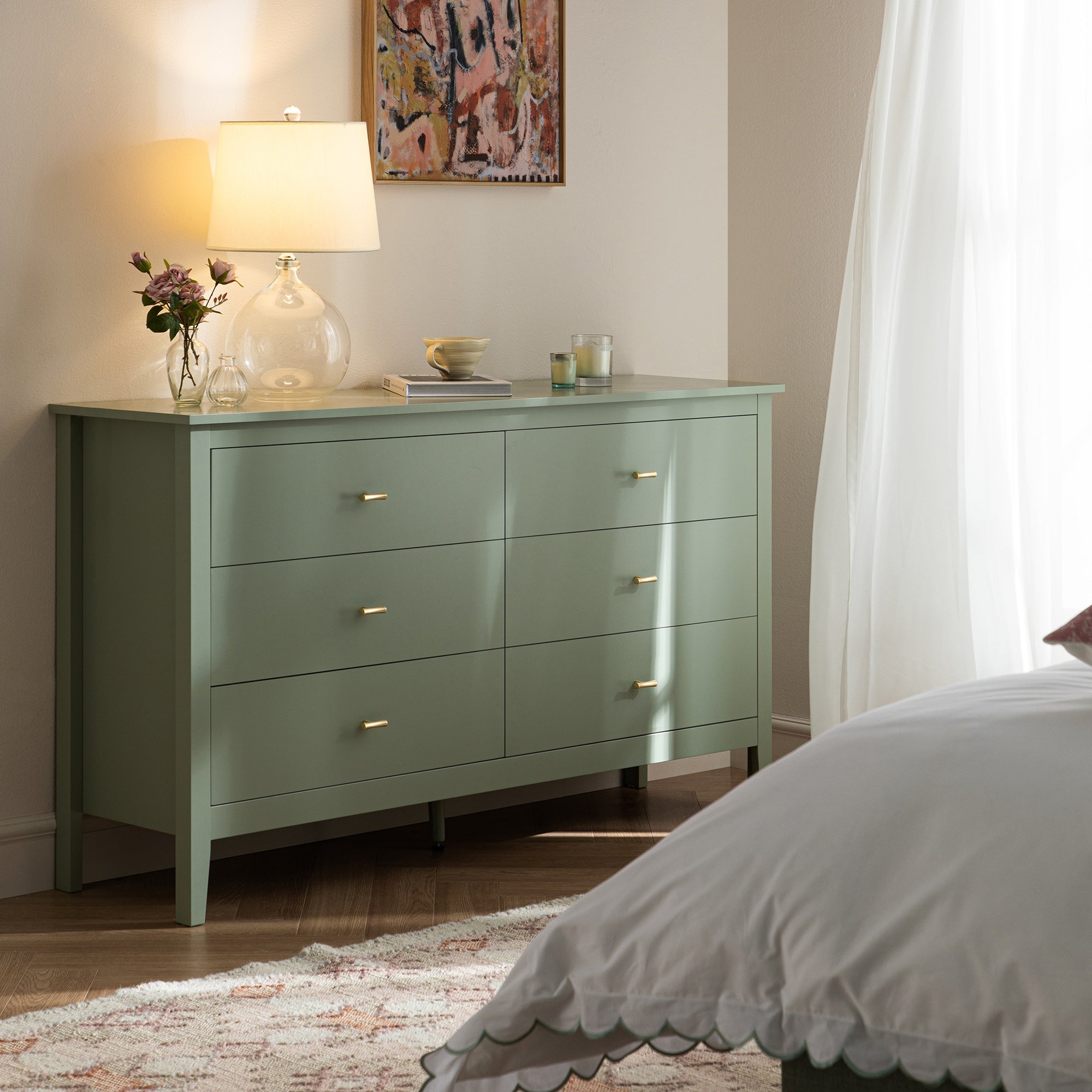 Oakham 6-Drawer Dresser, Desert Sage - daals - Chest of Drawers Oakham 6-Drawer Dresser, Desert Sage - daals - Chest of Drawers