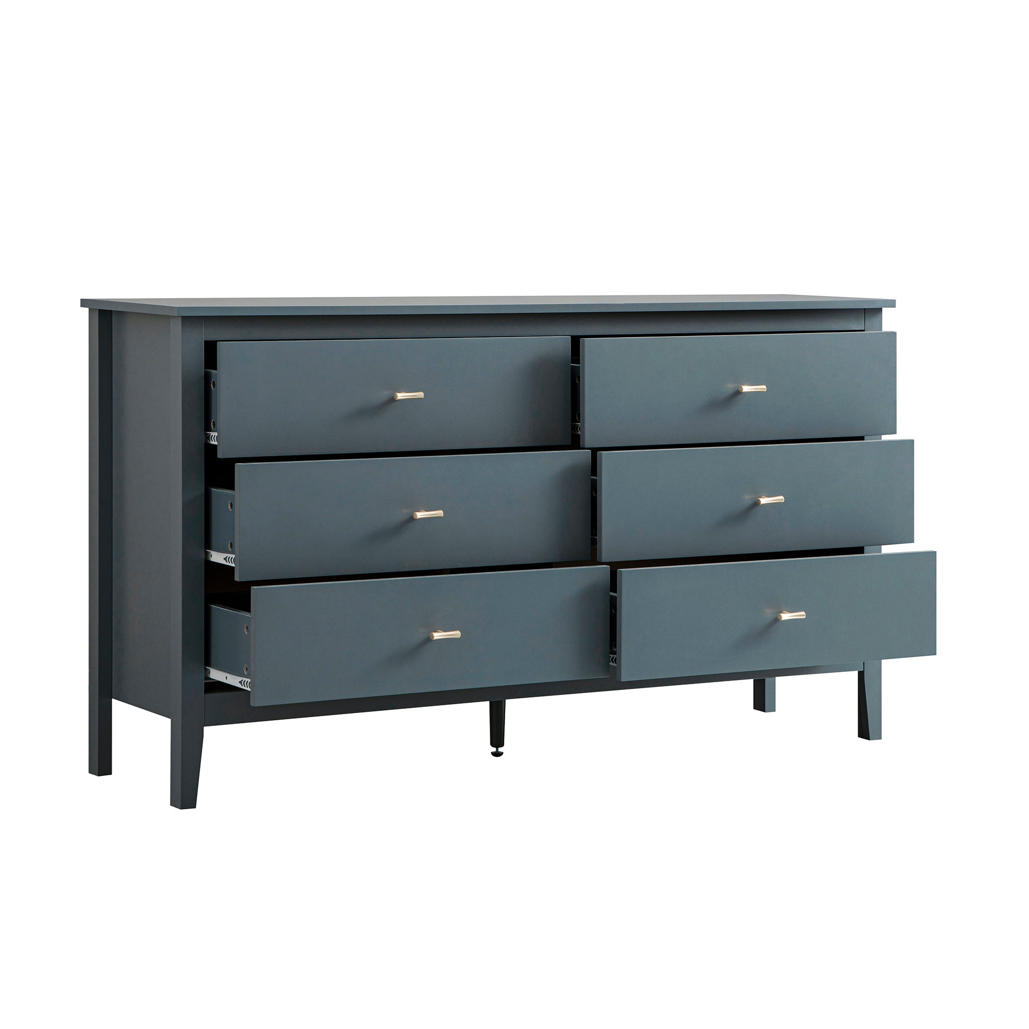 Oakham 6-Drawer Dresser, Stormy Blue - daals - Chest of Drawers Oakham 6-Drawer Dresser, Stormy Blue - daals - Chest of Drawers