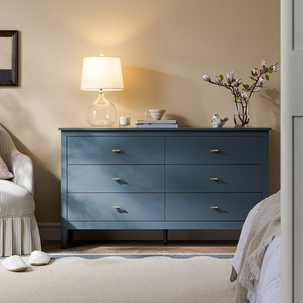 Oakham 6-Drawer Dresser, Stormy Blue | daals.com Oakham 6-Drawer Dresser, Stormy Blue | daals.com