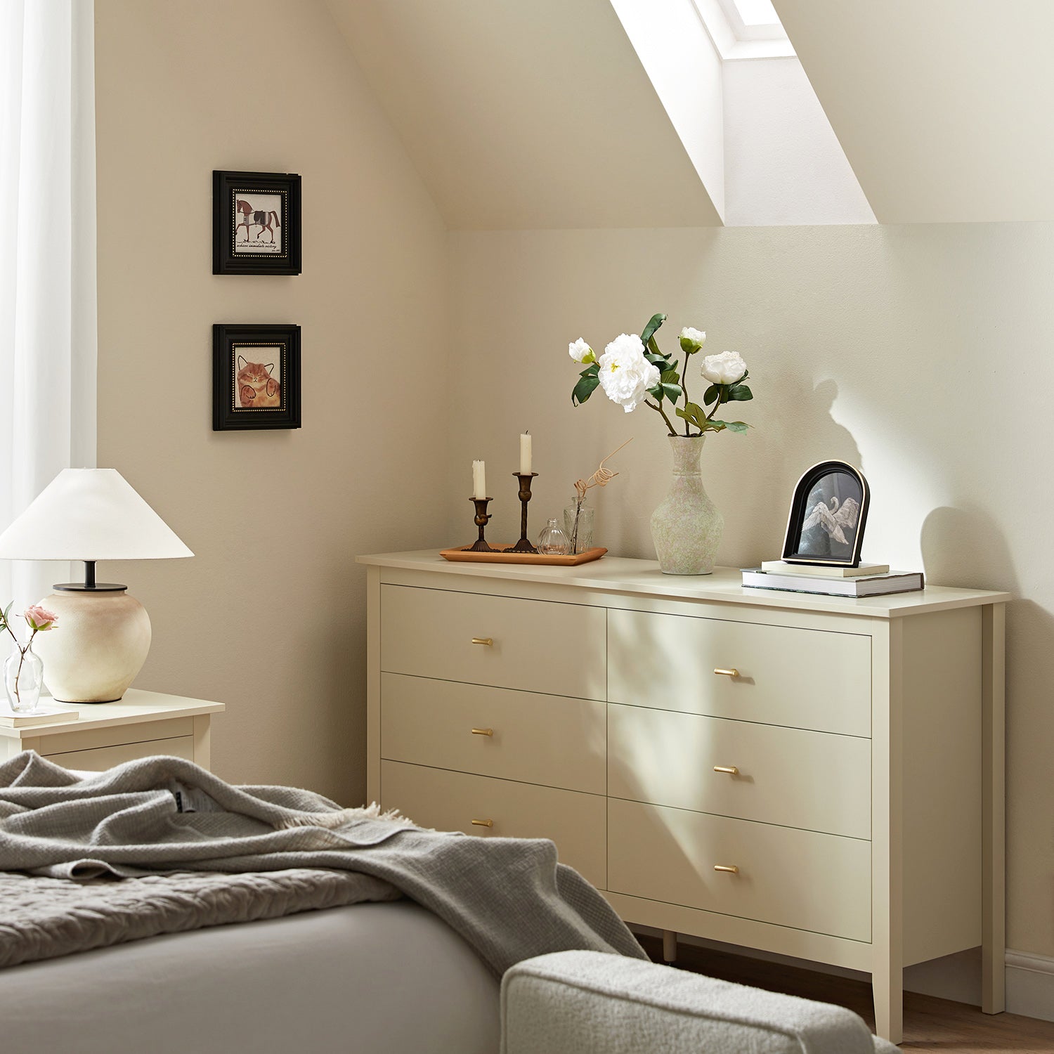 Oakham 6-Drawer Dresser, Shaded White