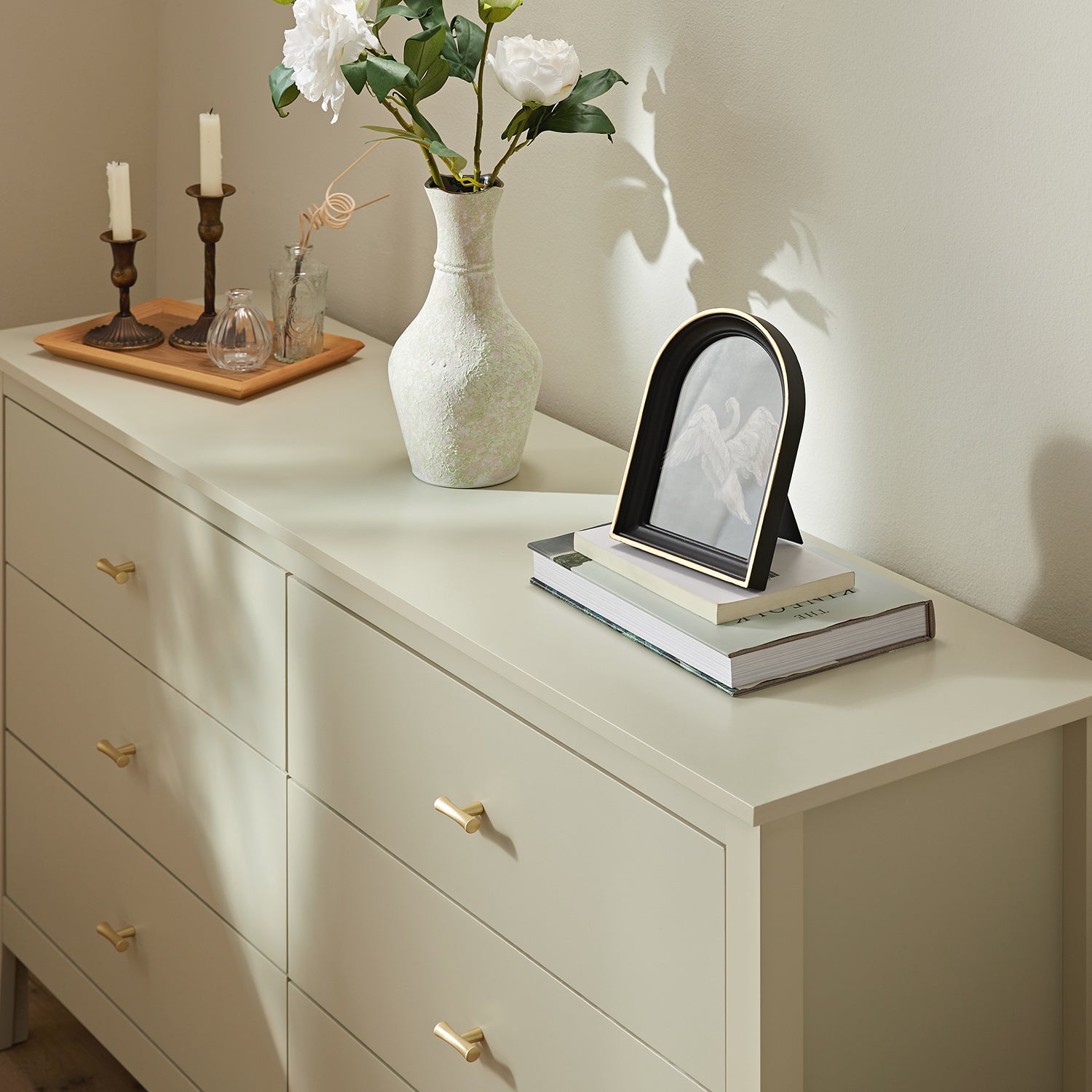 Oakham 6-Drawer Dresser, Shaded White