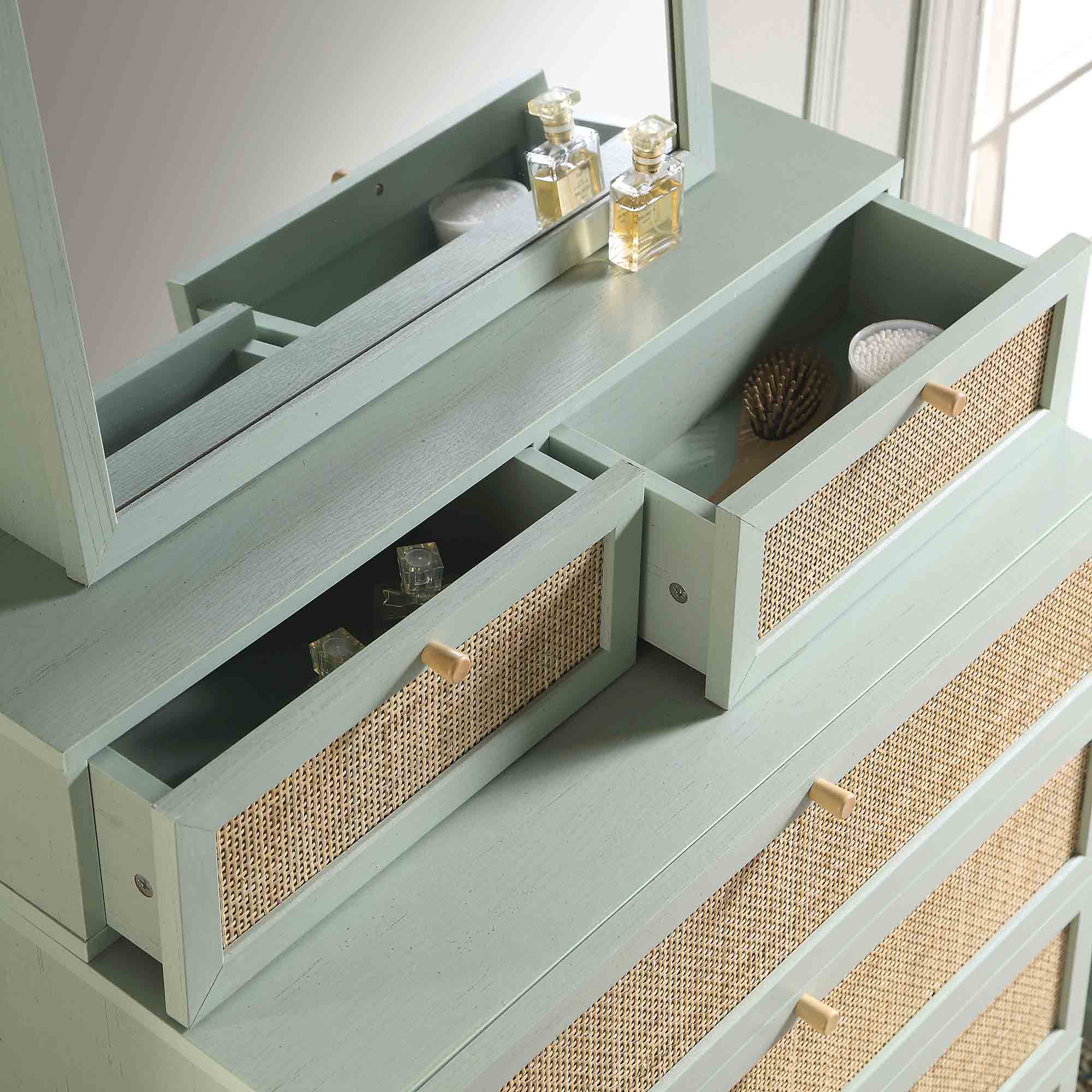long dresser with vanity Makeup Table Chic Vanity Dresser Combo: Spacious Multi-Drawer Design - On Sale - Bed Bath & Beyond
