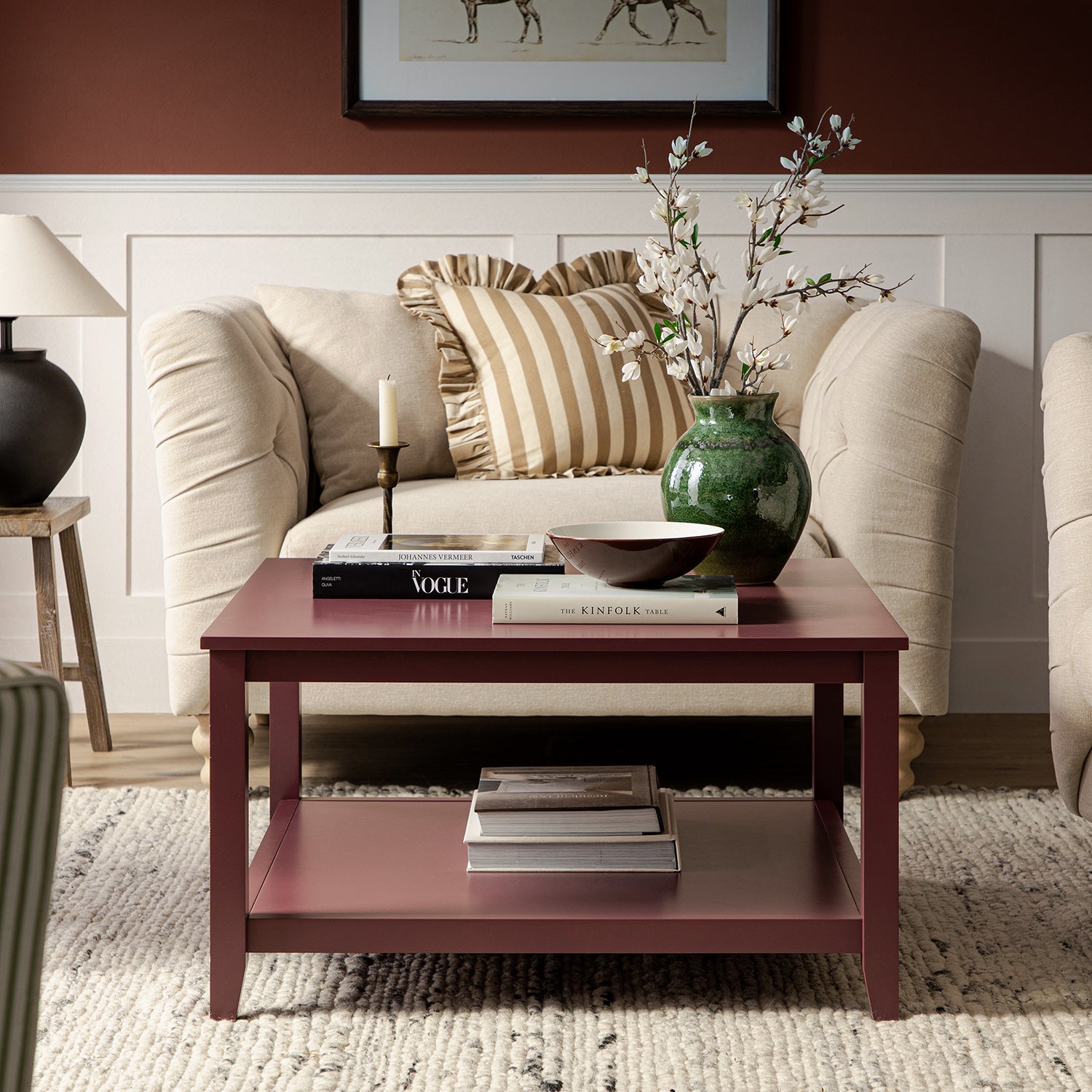 Oakham 32" Square Coffee Table, Wild Cherry