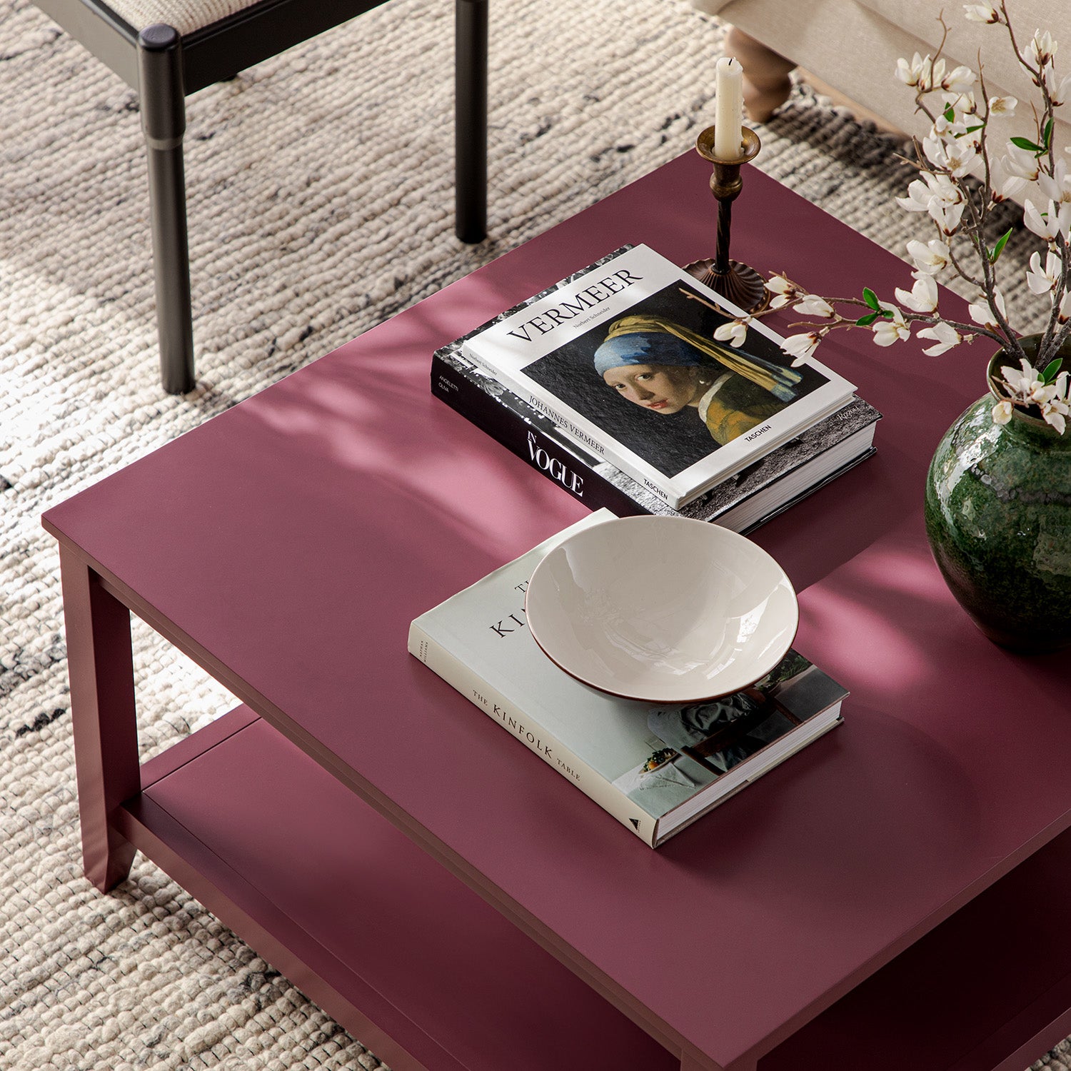 Oakham 32" Square Coffee Table, Wild Cherry