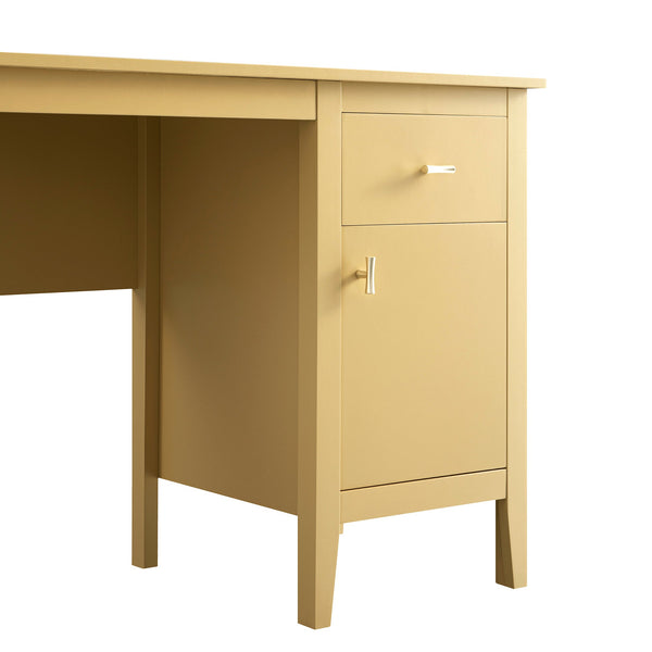 Oakham Writing Desk, Rattan Yellow