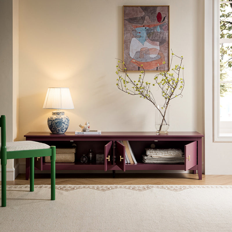 Oakham 70" Wide Media Unit, Wild Cherry