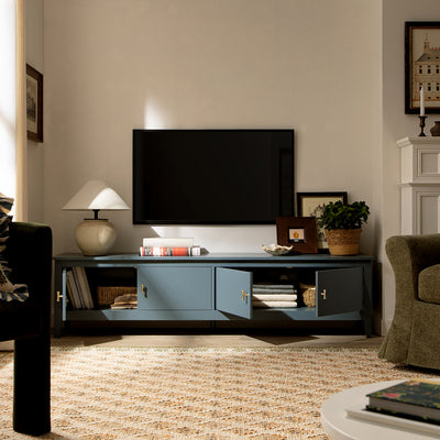 Oakham 70" Wide Media Unit, Stormy Blue