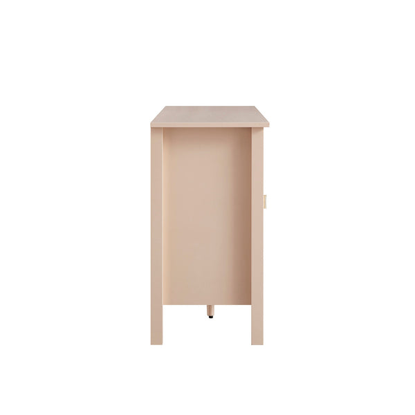 Oakham Wide Sideboard with Drawers, Nude Pink