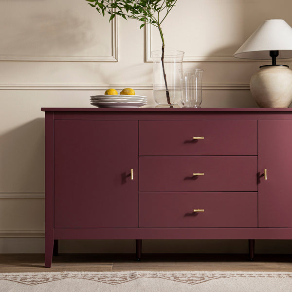 Oakham Wide Sideboard with Drawers, Wild Cherry