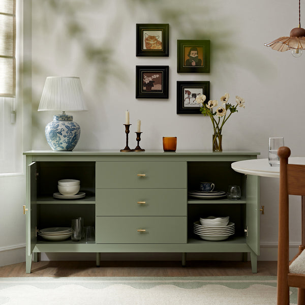 Oakham Wide Sideboard with Drawers, Desert Sage