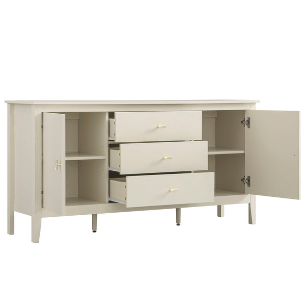 Oakham Wide Sideboard with Drawers, Shaded White
