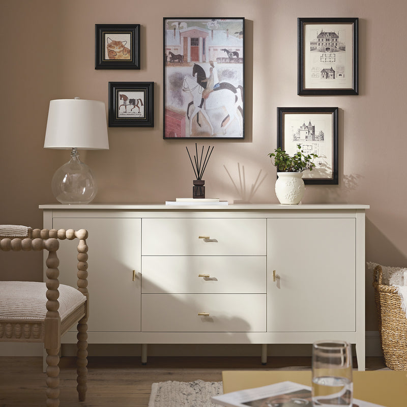 Oakham Wide Sideboard with Drawers, Shaded White