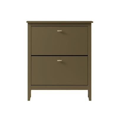 Oakham 2-Tier Shoe Cabinet, Olive Grove