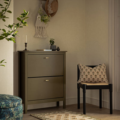 Oakham 2-Tier Shoe Cabinet, Olive Grove