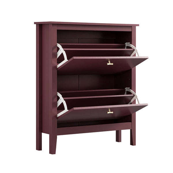 Oakham 2-Tier Shoe Cabinet, Wild Cherry