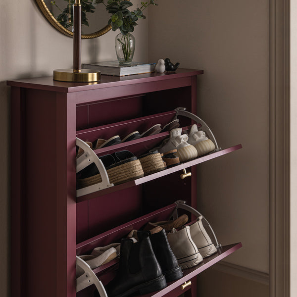 Oakham 2-Tier Shoe Cabinet, Wild Cherry