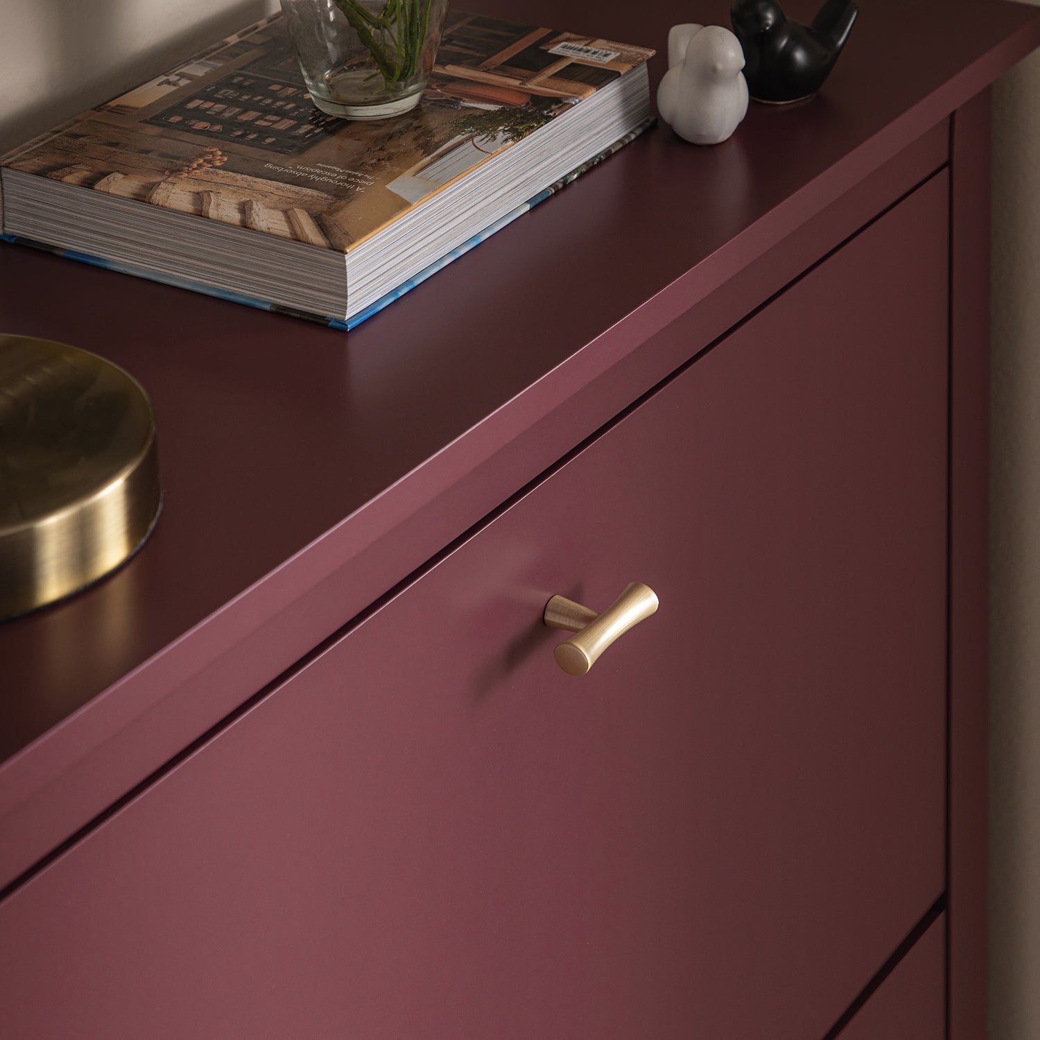 Oakham 2-Tier Shoe Cabinet, Wild Cherry