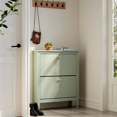 Oakham 2-Tier Shoe Cabinet, Desert Sage