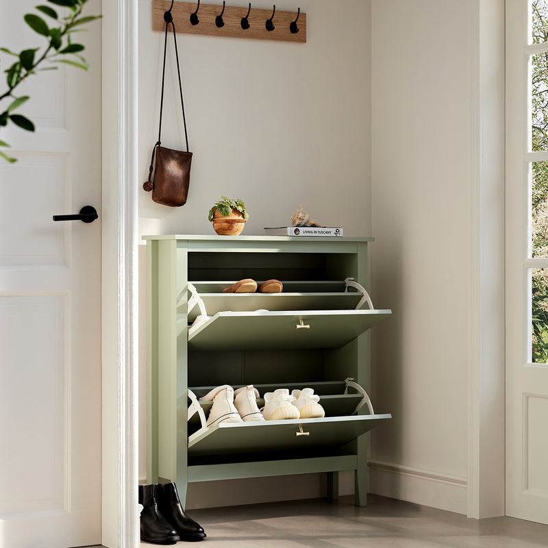 Oakham 2-Tier Shoe Cabinet, Desert Sage