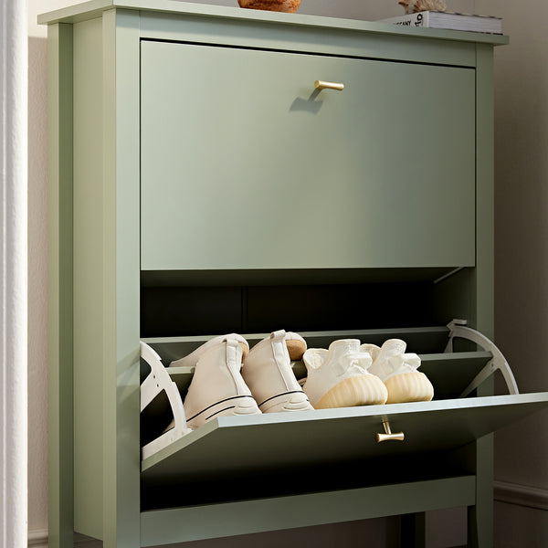 Oakham 2-Tier Shoe Cabinet, Desert Sage