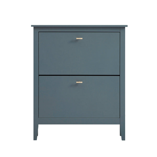 Oakham 2-Tier Shoe Cabinet, Stormy Blue