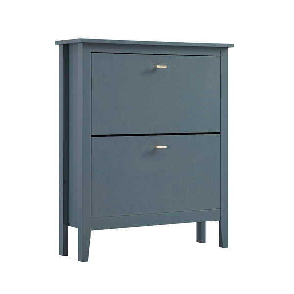 Oakham 2-Tier Shoe Cabinet, Stormy Blue