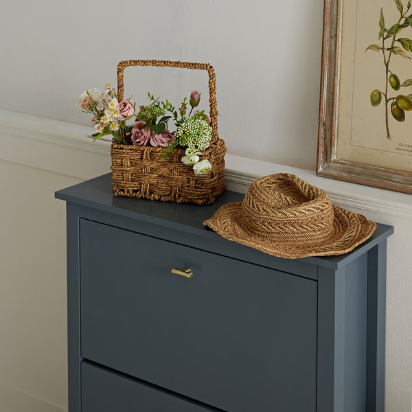 Oakham 2-Tier Shoe Cabinet, Stormy Blue