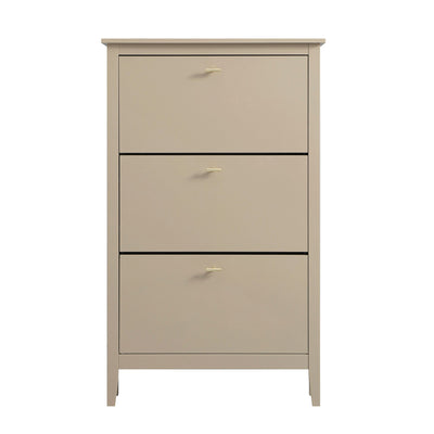 Oakham 3-Tier Shoe Cabinet, Deep Greige