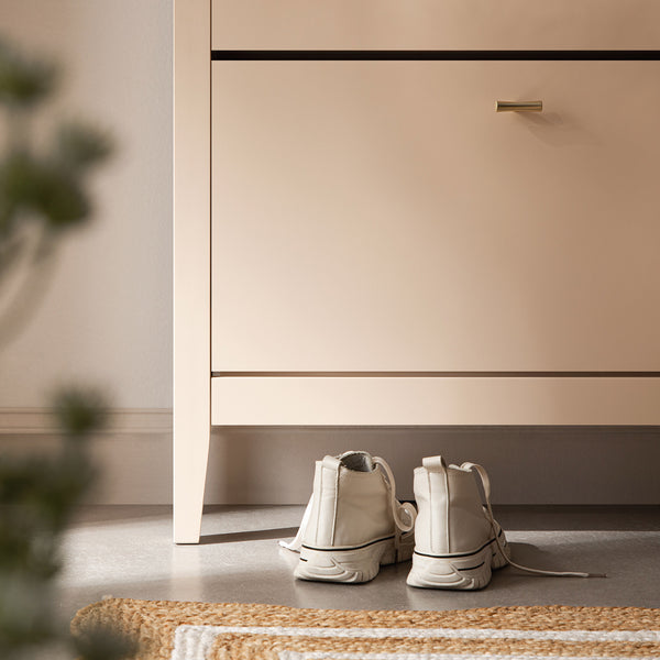 Oakham 3-Tier Shoe Cabinet, Nude Pink