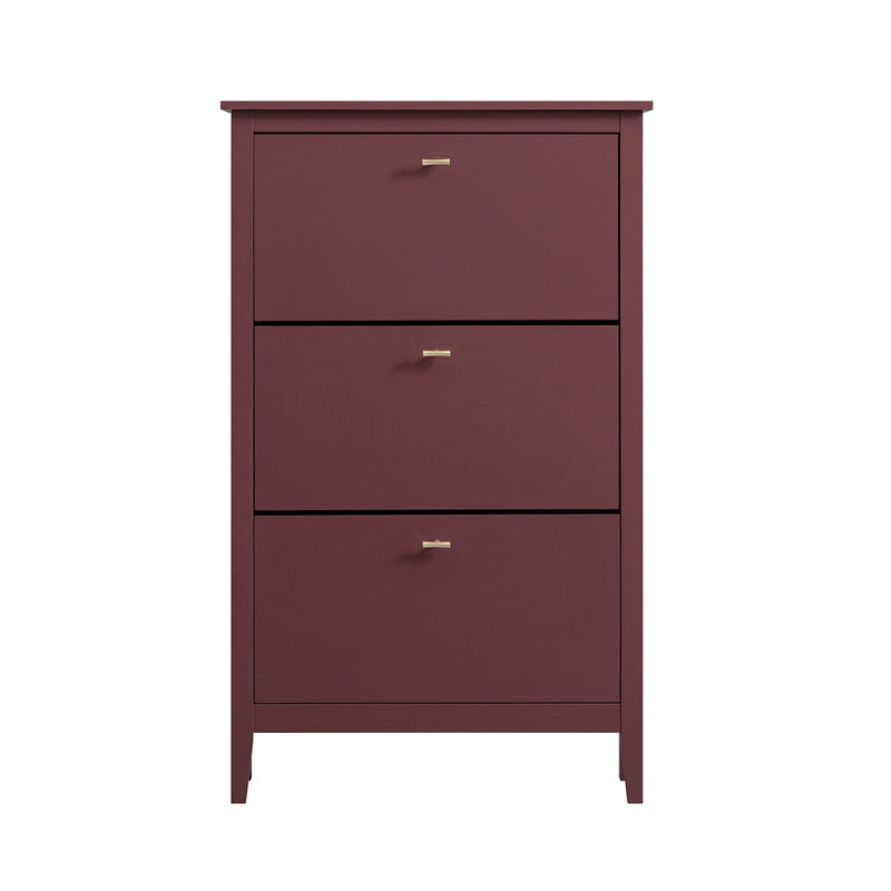 Oakham 3-Tier Shoe Cabinet, Wild Cherry
