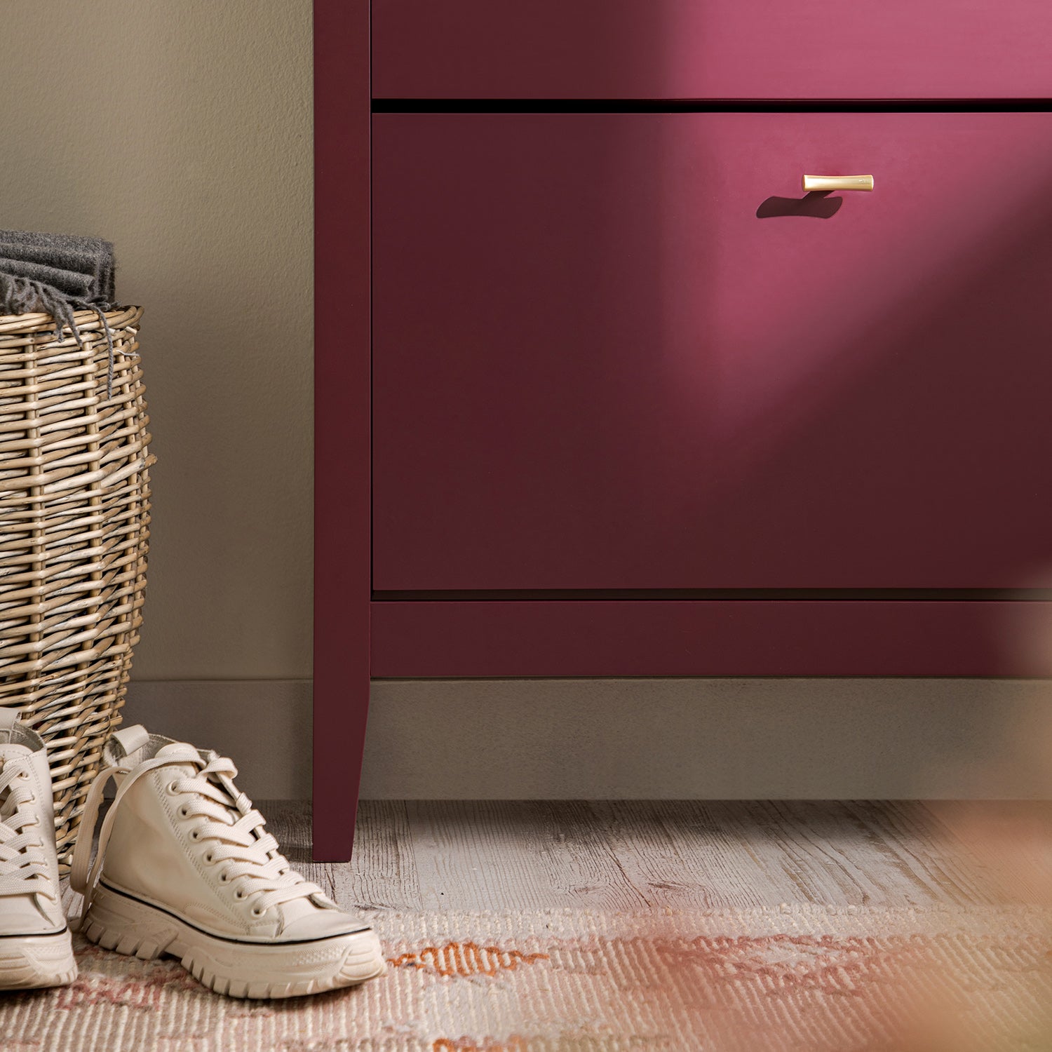 Oakham 3-Tier Shoe Cabinet, Wild Cherry