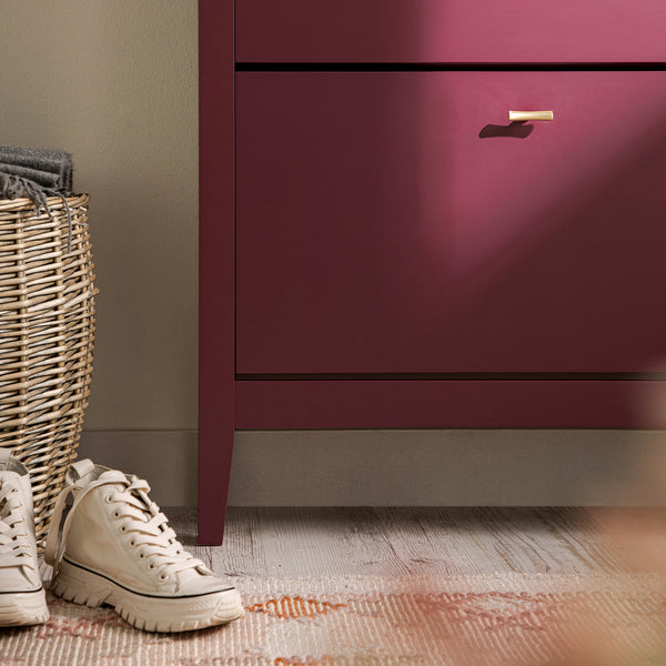 Oakham 3-Tier Shoe Cabinet, Wild Cherry