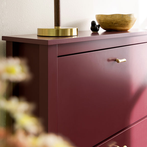 Oakham 3-Tier Shoe Cabinet, Wild Cherry