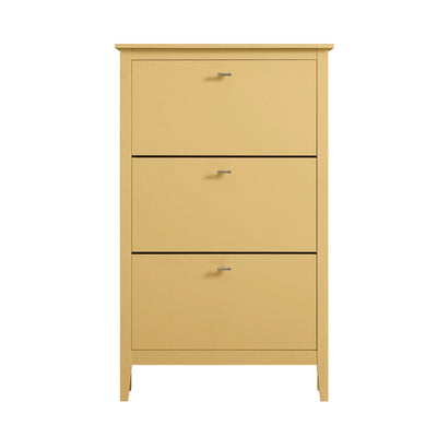 Oakham 3-Tier Shoe Cabinet, Rattan Yellow