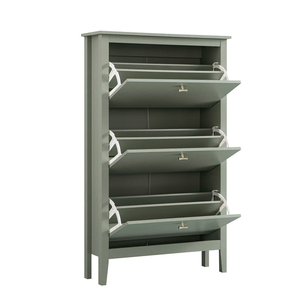 Oakham 3-Tier Shoe Cabinet, Desert Sage