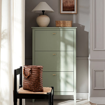 Oakham 3-Tier Shoe Cabinet, Desert Sage
