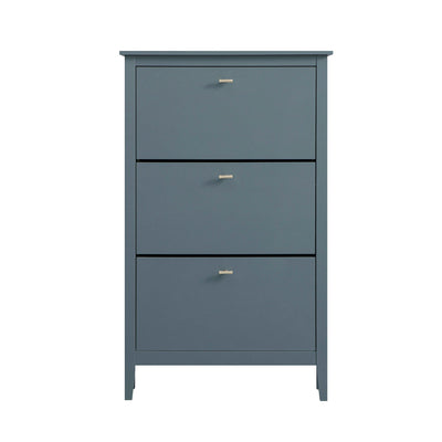 Oakham 3-Tier Shoe Cabinet, Stormy Blue