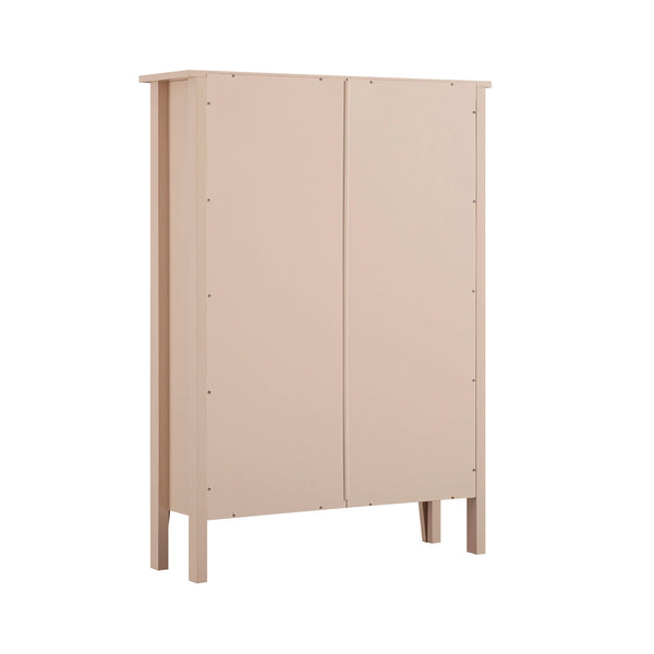 Oakham 2-Tier Shoe Cabinet with Top Drawer, Nude Pink