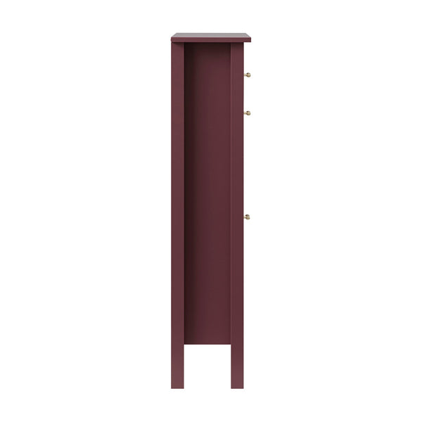 Oakham 2-Tier Shoe Cabinet with Top Drawer, Wild Cherry